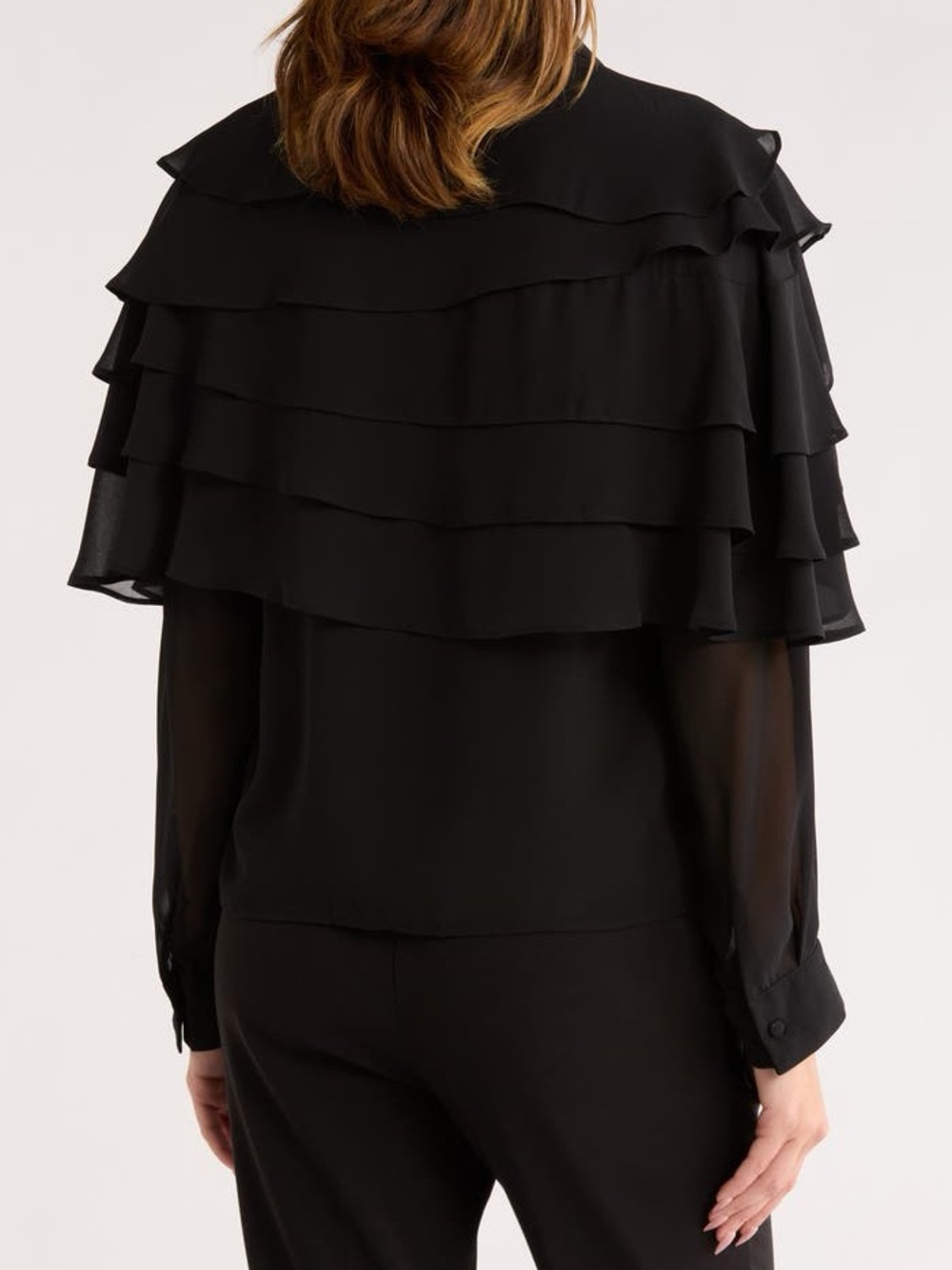 Area Stars Ruffle Long Sleeve Top Size Large - Picture 3 of 9